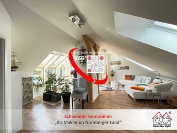 WOHNTRAUM im Dachgeschoss: 3,5-Zimmer-Maisonette-Wohnung mit zwei Balkonen & Stellplatz in Nürnberg, 90478 Nürnberg, Wohnung