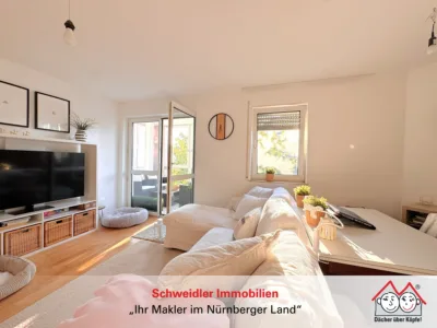 Licht, Luft – Pegnitzgrund! Helle 2-Zimmer-Wohnung mit Wintergarten in Nürnberg St. Jobst, 90491 Nürnberg, Etagenwohnung