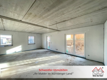 Terrassentraum: 3-Zimmer-Neubauwohnung mit großzügigem Raumprogramm in beliebter Lage von Fürth-Vach, 90768 Fürth, Wohnung