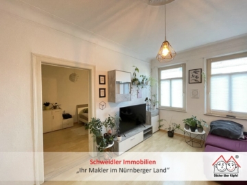 Altbaucharme in St. Leonhard: Schöne 2-Zimmer-Balkon-Wohnung mit Einbauküche Nürnberg zur Miete, 90439 Nürnberg, Wohnung