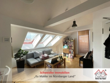 Über den Dächern von Johannis: Schöne 2-Zimmer-DG-Wohnung mit Dachbalkon zur Miete (5. OG), 90408 Nürnberg, Wohnung