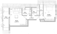 Grundriss - Urlaub auf Balkonien? 2-Zimmer-DG-Wohnung mit riesigem Sonnenbalkon zur Miete in Neunkirchen a. Sand!