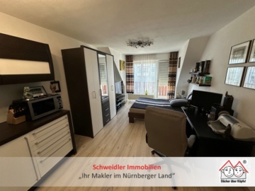 TOP gepflegtes 1-Zimmer-Apartment mit Balkon & Kfz-Stellplatz in Lauf (S-Bahnnähe) zur Kapitalanlage, 91207 Lauf, Wohnung