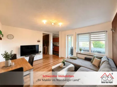 Großzügige 1-Zimmer-Wohnung mit schönem Balkon und Einbauküche in Rückersdorf zur Miete, 90607 Rückersdorf, Etagenwohnung