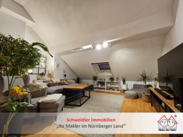 Kapitalanlage mit Charme: Vermietete 2,5-Zi-Galeriewohnung mit Balkon & Stellplatz in Schwarzenbruck, 90592 Schwarzenbruck, Wohnung