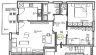 Grundriss - Wunderschöne 3-Zimmer-Wohnung mit großem Sonnenbalkon im Laufer Musikerviertel zur Miete