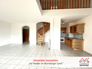 Helle 2,5-Zimmer-Galerie-Wohnung mit Tiefgarage, Stellplatz & EBK in Rückersdorf zur Miete, 90607 Rückersdorf, Wohnung