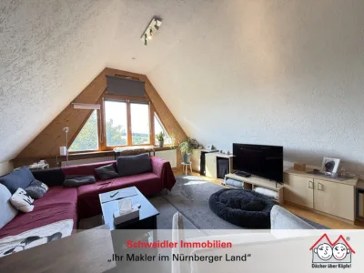 Voll möblierte 2-Zimmer-Wohnung mit Gartenmitbenutzung & vielem mehr in Kleingeschaidt, 90562 Heroldsberg / Kleingeschaidt, Dachgeschosswohnung