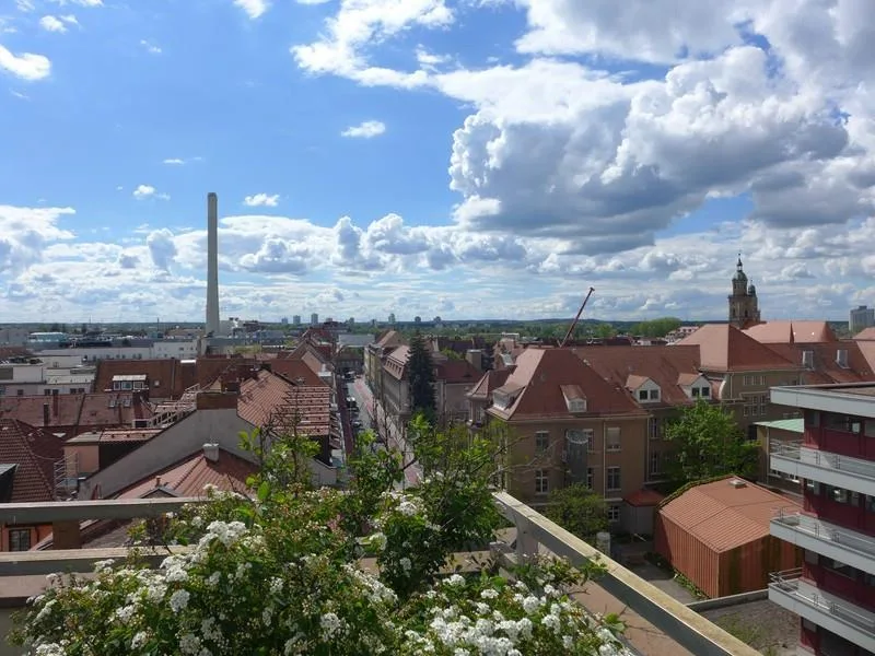 Blick von der Dachterrasse