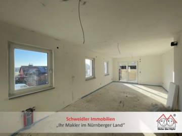 NEUBAU-Erstbezug!!! Lichtdurchflutete & top moderne 2-Zimmer-Wohnung mit Sonnenbalkon in Fürth-Vach, 90768 Fürth, Wohnung