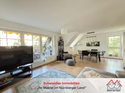 Idyllisch gelegene 2-Zimmer-Wohnung mit Loggia & Tiefgaragenstellplatz in Behringersdorf, 90571 Schwaig, Etagenwohnung