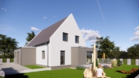 Ansicht West - NEUBAU-WOHNTRAUM für Familien!!! Freistehendes EFH in naturnaher Lage von Rückersdorf