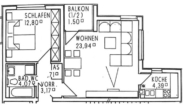 N5365 Grundriss Exposé - Ihr neues Zuhause im Westen Nürnbergs: 2 Zimmer-Wohnung mit Balkon, EBK & KFZ-Stellplatz zur Miete