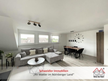 Wohnen in der obersten Ebene! Schöne 3-Zimmer-DG-Wohnung mit Balkon & Garage in Neunkirchen-Speikern, 91233 Neunkirchen-Speikern, Wohnung
